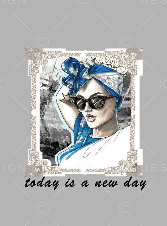 潮流时尚印花华亿平台图片