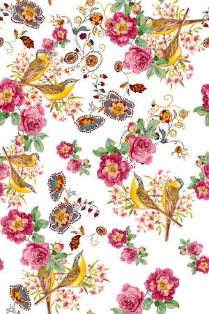 花卉印花华亿平台图片