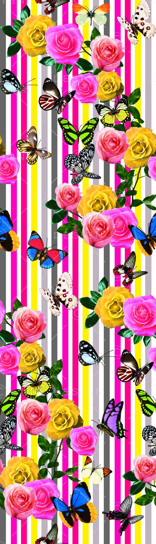 蝴蝶印花华亿平台图片