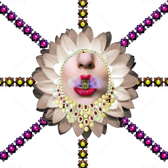 MAX-珠宝花卉印花华亿平台图片