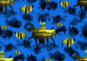 454859-时尚潮流水墨骑马爵士