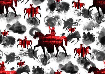 454860-时尚潮流水墨骑马爵士