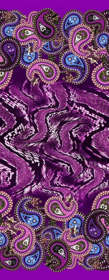 454907-蛇纹 佩斯利组合 创意渐变 长巾系