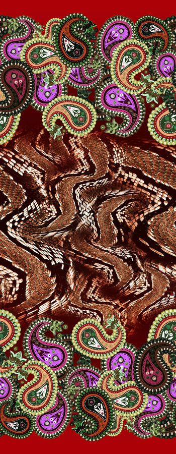 454908-蛇纹 佩斯利组合 创意渐变 长巾系