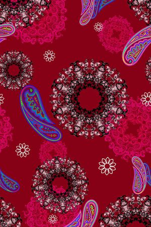 佩斯利印花华亿平台图片