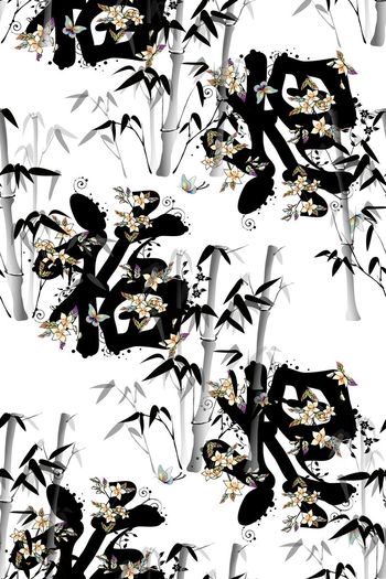 水墨印花华亿平台图片