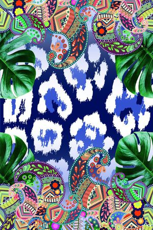 豹纹印花华亿平台图片