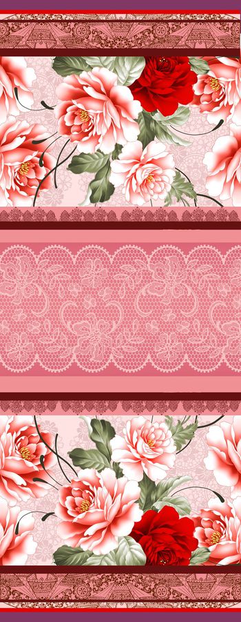 454956- 花卉蕾丝长巾华亿平台 