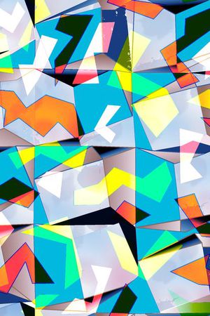 多边形印花华亿平台图片