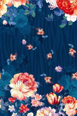 复古印花华亿平台图片