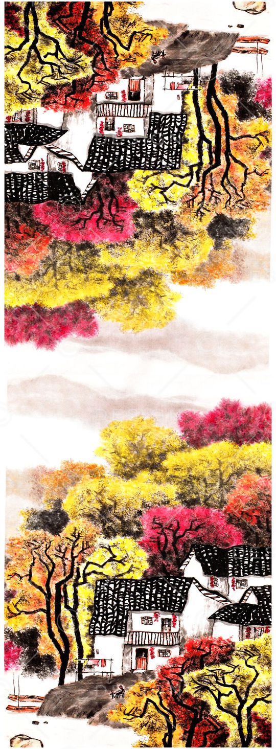 中国风印花华亿平台图片