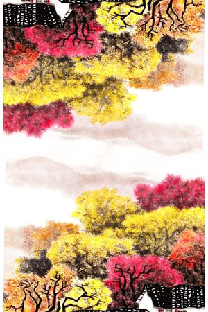 中国风印花华亿平台图片