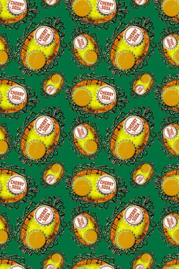 小清新时尚印花华亿平台图片