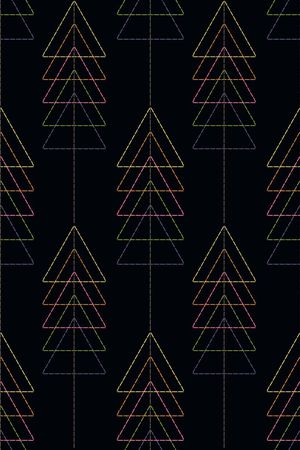 创意彩色线段几何三角印花华亿平台图片