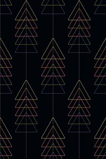 创意彩色线段几何三角印花华亿平台图片