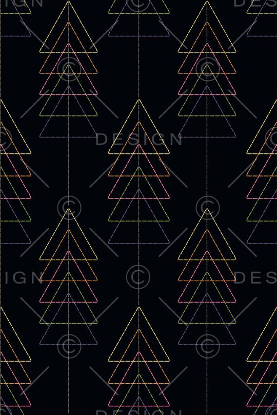 创意彩色线段几何三角印花华亿平台图片