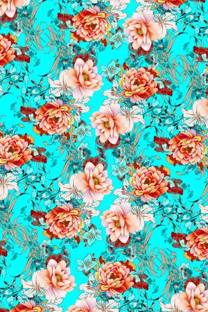 花卉印花华亿平台图片