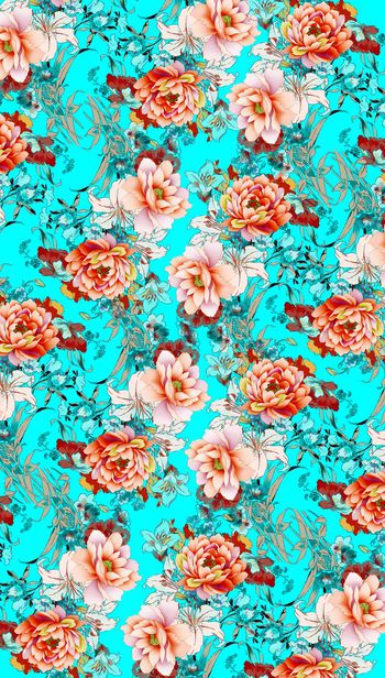 花卉印花华亿平台图片