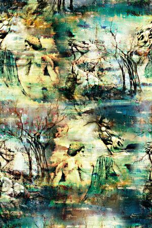 笔触印花华亿平台图片