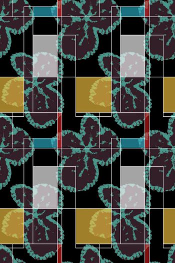 455335-手绘写意油画笔触花朵加透明色块