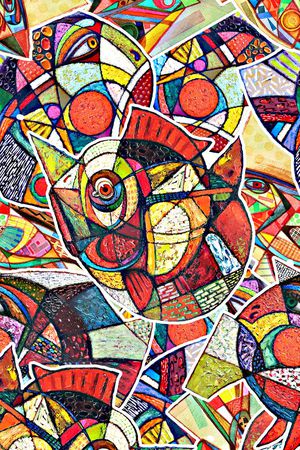 抽象印花华亿平台图片