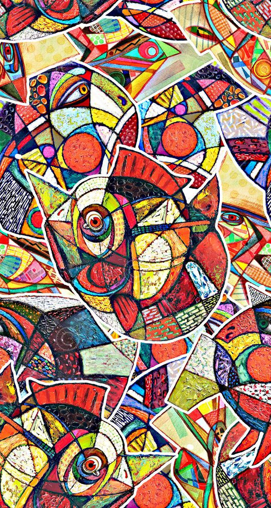 抽象印花华亿平台图片