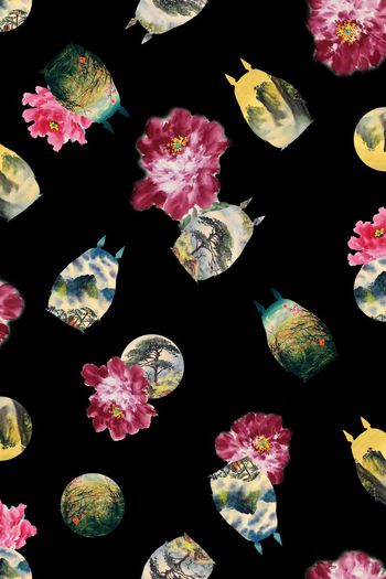 455378-国画山水花卉几何