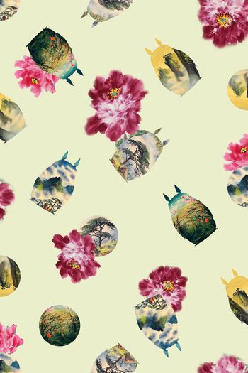 455379-国画山水花卉几何