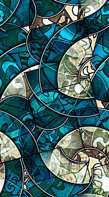 455399-抽象字母 玻璃透视肌理 线条 曲线