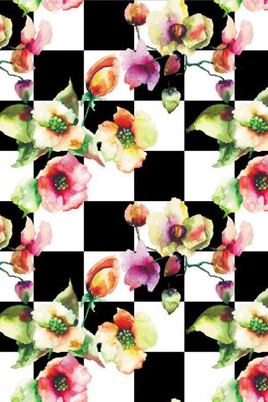 水彩画印花华亿平台图片