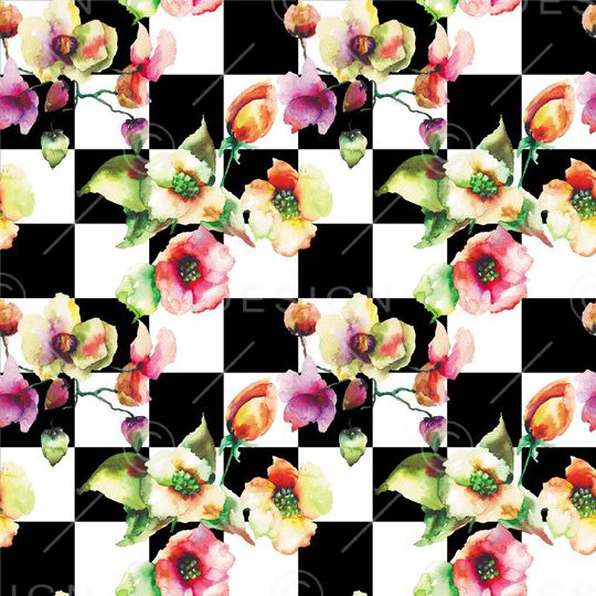 水彩画印花华亿平台图片