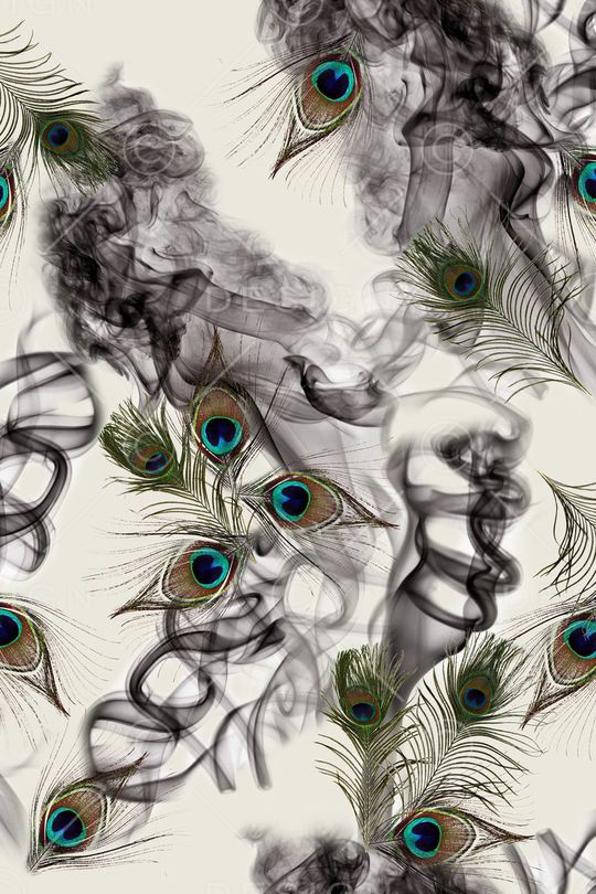 抽象烟雾印花华亿平台图片