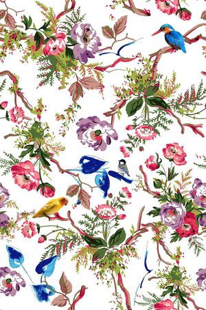 鸟儿印花华亿平台图片