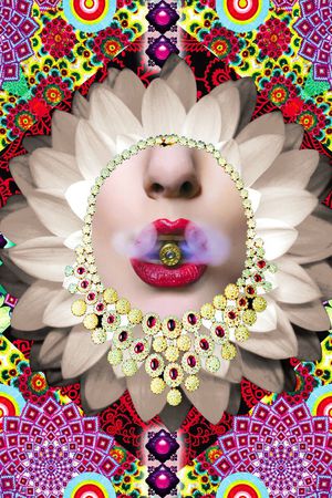 MAX-珠宝花卉印花华亿平台图片