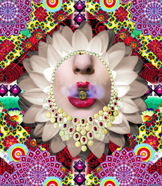 MAX-珠宝花卉印花华亿平台图片