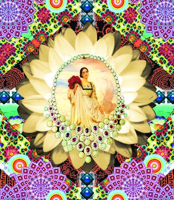 455594-宫廷复古民族波西米亚另类定位趣味花