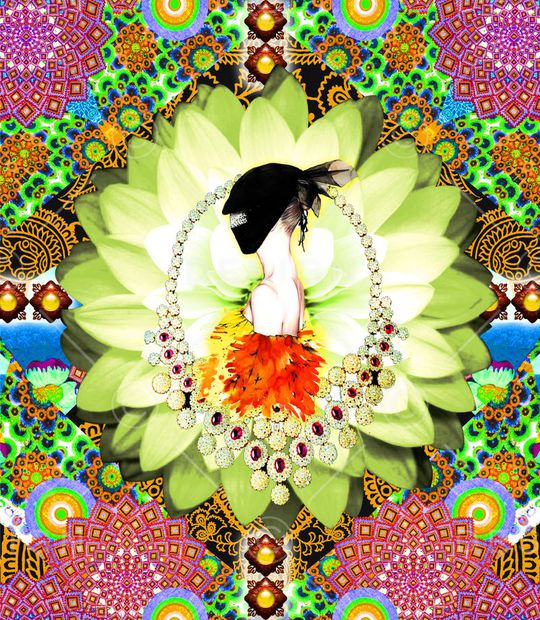 MAX-珠宝花卉印花华亿平台图片