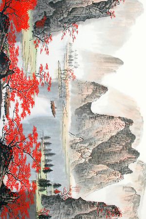 中国风印花华亿平台图片