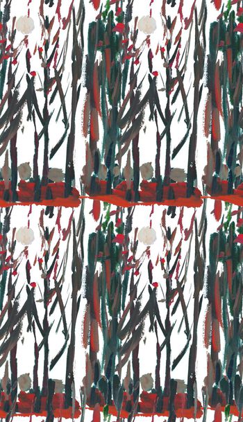 455647-纯原创抽象手绘花卉系列 水墨水彩风