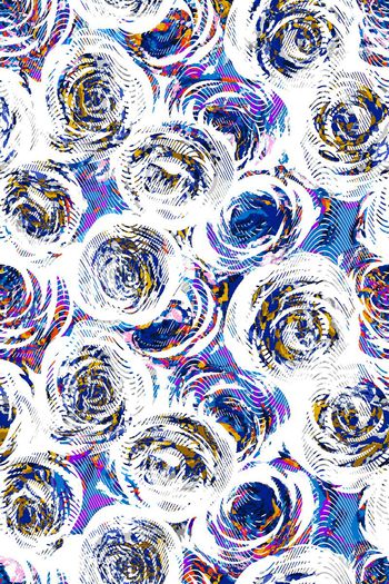 455652-简约网纹花卉手绘笔触风格化玫瑰花花