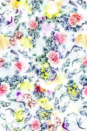 中国风印花华亿平台图片