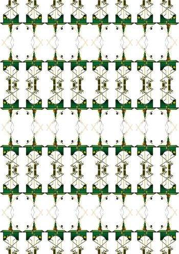 复古  阶梯 桌子 藤蔓印花华亿平台图片