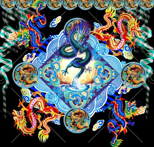 MAX-定位中国民族风印花华亿平台图片