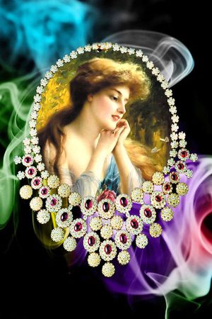 MAX-珠宝花卉印花华亿平台图片