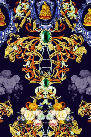 欧式印花华亿平台图片