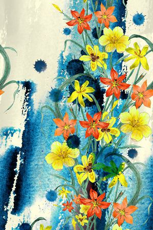 手绘印花华亿平台图片