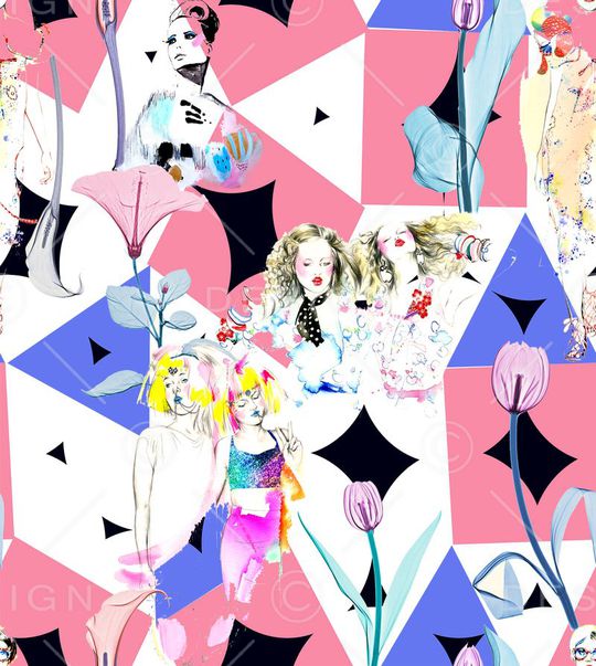 波普 时尚 潮流 流行印花华亿平台图片