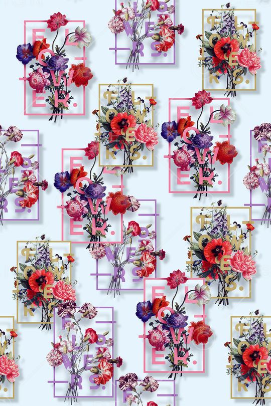 植物花卉印花华亿平台图片