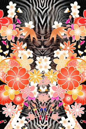 斑马纹印花华亿平台图片