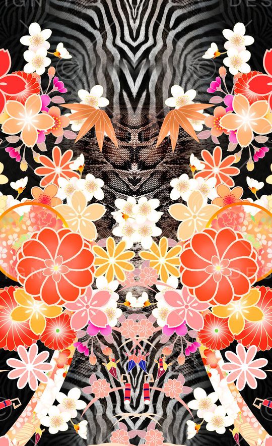 斑马纹印花华亿平台图片